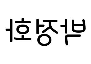KPOP idol EXID  정화 (Park Jeong-hwa, Jeonghwa) Printable Hangul name Fansign Fanboard resources for concert Reversed