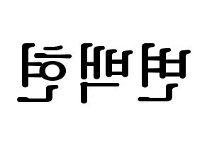KPOP idol EXO-CBX  백현 (Byun Baek-hyun, Baekhyun) Printable Hangul name fan sign, fanboard resources for LED Reversed