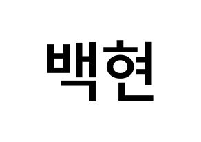 KPOP idol EXO-CBX  백현 (Byun Baek-hyun, Baekhyun) Printable Hangul name Fansign Fanboard resources for concert Normal