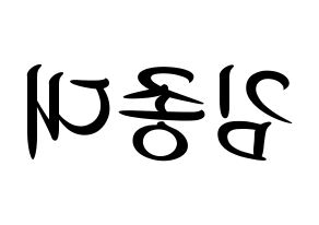 KPOP idol EXO-CBX  첸 (Kim Jong-dae, Chen) Printable Hangul name fan sign, fanboard resources for concert Reversed