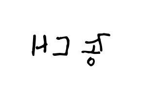 KPOP idol EXO-CBX  첸 (Kim Jong-dae, Chen) Printable Hangul name Fansign Fanboard resources for concert Reversed
