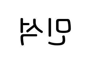 KPOP idol EXO-CBX  시우민 (Kim Min-seok, Xiumin) Printable Hangul name Fansign Fanboard resources for concert Reversed