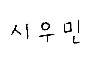 KPOP idol EXO-CBX  시우민 (Kim Min-seok, Xiumin) Printable Hangul name fan sign, fanboard resources for concert Normal