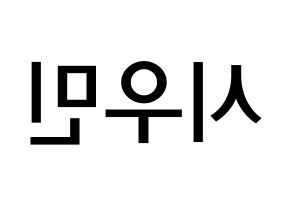 KPOP idol EXO-CBX  시우민 (Kim Min-seok, Xiumin) Printable Hangul name Fansign Fanboard resources for concert Reversed