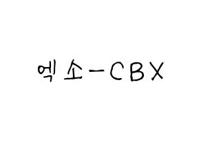 KPOP idol EXO-CBX Printable Hangul Fansign concert board resources Normal