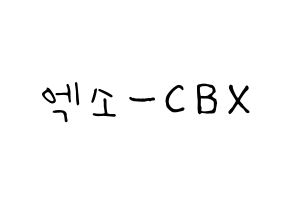 KPOP idol EXO-CBX Printable Hangul fan sign, concert board resources for LED Normal