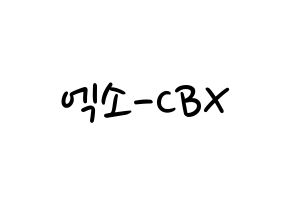 KPOP idol EXO-CBX Printable Hangul fan sign, concert board resources for LED Normal
