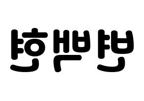 KPOP idol EXO  백현 (Byun Baek-hyun, Baekhyun) Printable Hangul name fan sign & fan board resources Reversed