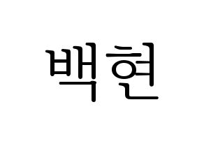 KPOP idol EXO  백현 (Byun Baek-hyun, Baekhyun) Printable Hangul name fan sign & fan board resources Normal