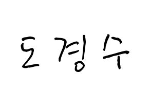 KPOP idol EXO  디오 (Do Kyung-soo, D.O.) Printable Hangul name fan sign, fanboard resources for concert Normal