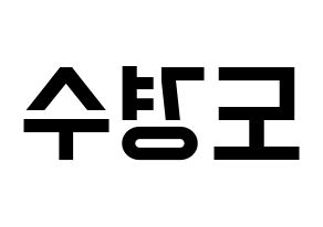 KPOP idol EXO  디오 (Do Kyung-soo, D.O.) Printable Hangul name fan sign, fanboard resources for light sticks Reversed