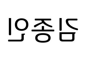 KPOP idol EXO  카이 (Kim Jong-in, Kai) Printable Hangul name fan sign, fanboard resources for LED Reversed