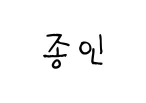 KPOP idol EXO  카이 (Kim Jong-in, Kai) Printable Hangul name fan sign, fanboard resources for light sticks Normal