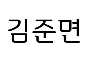 KPOP idol EXO  수호 (Kim Jun-myeon, Suho) Printable Hangul name fan sign, fanboard resources for LED Normal