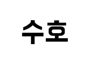KPOP idol EXO  수호 (Kim Jun-myeon, Suho) Printable Hangul name fan sign, fanboard resources for concert Normal