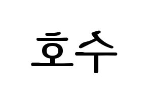 KPOP idol EXO  수호 (Kim Jun-myeon, Suho) Printable Hangul name fan sign, fanboard resources for LED Reversed