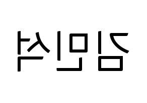KPOP idol EXO  시우민 (Kim Min-seok, Xiumin) Printable Hangul name fan sign, fanboard resources for light sticks Reversed