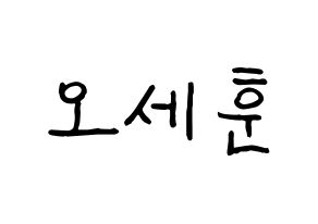 KPOP idol EXO  세훈 (Oh Se-hun, Sehun) Printable Hangul name fan sign, fanboard resources for concert Normal