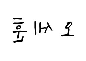 KPOP idol EXO  세훈 (Oh Se-hun, Sehun) Printable Hangul name fan sign, fanboard resources for LED Reversed