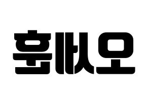 KPOP idol EXO  세훈 (Oh Se-hun, Sehun) Printable Hangul name fan sign, fanboard resources for light sticks Reversed