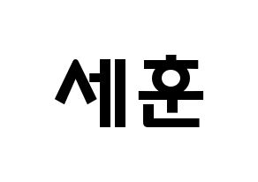 KPOP idol EXO  세훈 (Oh Se-hun, Sehun) Printable Hangul name fan sign & fan board resources Normal