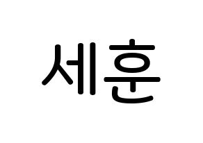 KPOP idol EXO  세훈 (Oh Se-hun, Sehun) Printable Hangul name Fansign Fanboard resources for concert Normal