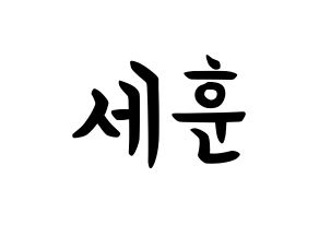 KPOP idol EXO  세훈 (Oh Se-hun, Sehun) Printable Hangul name fan sign, fanboard resources for concert Normal