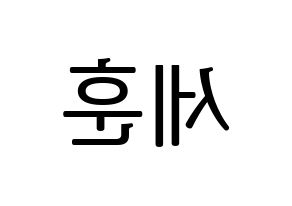 KPOP idol EXO  세훈 (Oh Se-hun, Sehun) Printable Hangul name fan sign, fanboard resources for LED Reversed