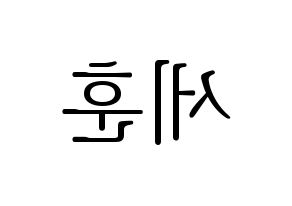 KPOP idol EXO  세훈 (Oh Se-hun, Sehun) Printable Hangul name fan sign & fan board resources Reversed