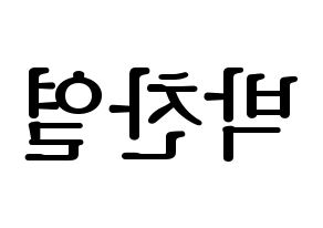 KPOP idol EXO  찬열 (Park Chan-yeol, Chanyeol) Printable Hangul name fan sign, fanboard resources for LED Reversed