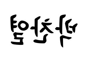 KPOP idol EXO  찬열 (Park Chan-yeol, Chanyeol) Printable Hangul name fan sign, fanboard resources for concert Reversed