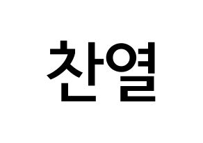 KPOP idol EXO  찬열 (Park Chan-yeol, Chanyeol) Printable Hangul name Fansign Fanboard resources for concert Normal