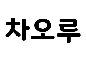 KPOP idol FIESTAR  차오루 (Cao Lu, Cao Lu) Printable Hangul name fan sign & fan board resources Normal
