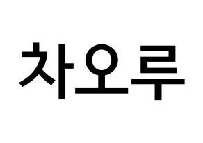 KPOP idol FIESTAR  차오루 (Cao Lu, Cao Lu) Printable Hangul name Fansign Fanboard resources for concert Normal