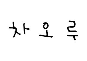 KPOP idol FIESTAR  차오루 (Cao Lu, Cao Lu) Printable Hangul name Fansign Fanboard resources for concert Normal