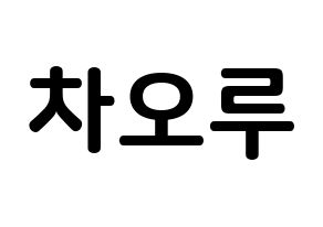 KPOP idol FIESTAR  차오루 (Cao Lu, Cao Lu) Printable Hangul name fan sign, fanboard resources for concert Normal
