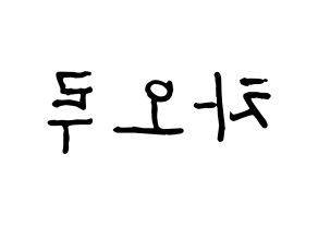 KPOP idol FIESTAR  차오루 (Cao Lu, Cao Lu) Printable Hangul name fan sign, fanboard resources for concert Reversed
