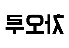 KPOP idol FIESTAR  차오루 (Cao Lu, Cao Lu) Printable Hangul name fan sign, fanboard resources for light sticks Reversed