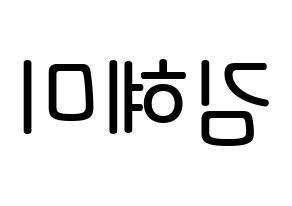 KPOP idol FIESTAR  혜미 (Kim Hye-mi, Hyemi) Printable Hangul name Fansign Fanboard resources for concert Reversed