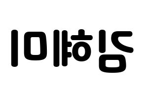 KPOP idol FIESTAR  혜미 (Kim Hye-mi, Hyemi) Printable Hangul name fan sign & fan board resources Reversed