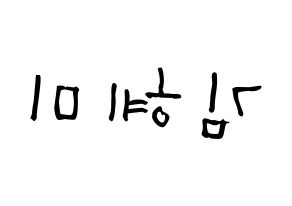 KPOP idol FIESTAR  혜미 (Kim Hye-mi, Hyemi) Printable Hangul name Fansign Fanboard resources for concert Reversed