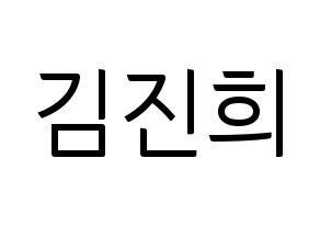 KPOP idol FIESTAR  재이 (Kim Jin-hee, Jei) Printable Hangul name fan sign, fanboard resources for light sticks Normal