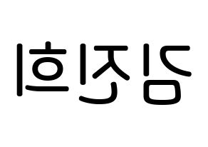 KPOP idol FIESTAR  재이 (Kim Jin-hee, Jei) Printable Hangul name Fansign Fanboard resources for concert Reversed