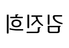 KPOP idol FIESTAR  재이 (Kim Jin-hee, Jei) Printable Hangul name fan sign, fanboard resources for LED Reversed