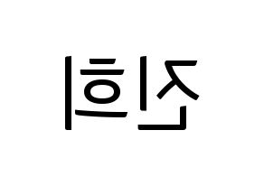 KPOP idol FIESTAR  재이 (Kim Jin-hee, Jei) Printable Hangul name fan sign, fanboard resources for light sticks Reversed