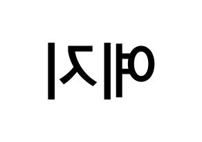 KPOP idol FIESTAR  예지 (Lee Ye-ji, Yezi) Printable Hangul name Fansign Fanboard resources for concert Reversed