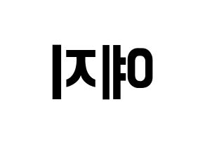 KPOP idol FIESTAR  예지 (Lee Ye-ji, Yezi) Printable Hangul name fan sign, fanboard resources for concert Reversed