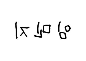 KPOP idol FIESTAR  린지 (Lim Min-ji, Linzy) Printable Hangul name fan sign, fanboard resources for light sticks Reversed