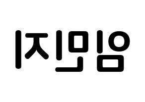 KPOP idol FIESTAR  린지 (Lim Min-ji, Linzy) Printable Hangul name fan sign, fanboard resources for concert Reversed