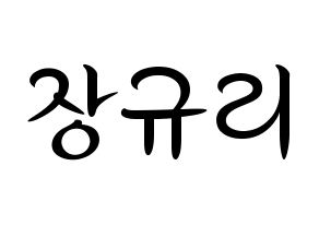 KPOP idol fromis_9  장규리 (Jang Gyu-ri, Jang Gyu-ri) Printable Hangul name fan sign, fanboard resources for concert Normal